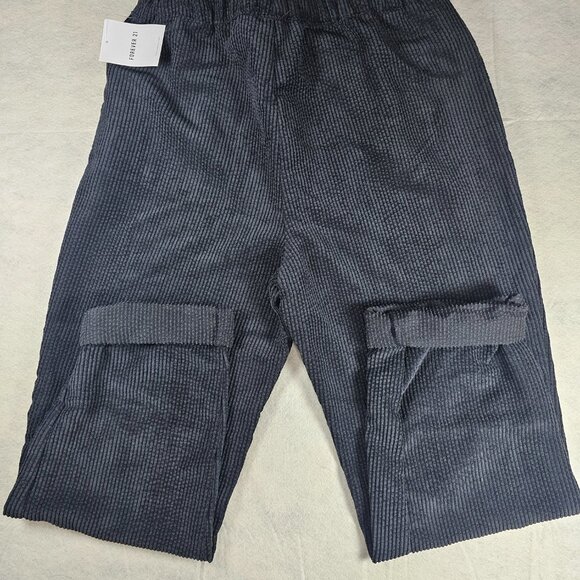 NEW Forever21 Black Woven Corduroy Women's Ankle Pants - Size Large - Picture 4 of 8